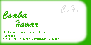 csaba hamar business card